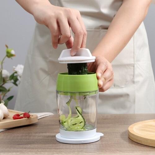 Spiral Carrot Spiralizer Grater Vegetable Accessories Veget Tools Manual Kitchen Handheld Cutter Slicer Gadget Shredder Peeler