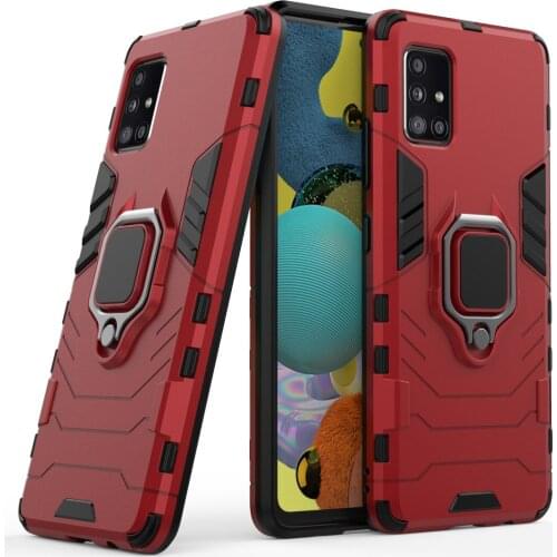 Impact Case for Samsung Galaxy A21s A 21s Armor Rubber Bumper Shockproof Car Holder Ring Stand Hard Case Cover