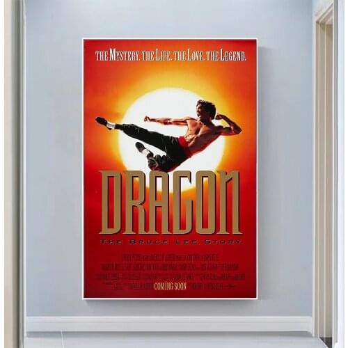V00478 Dragon_ The Bruce Lee Story Vintage Classic Movie Wall Silk Cloth HD Poster Art Home Decoration Gift