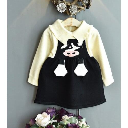 Girls Cartoon Knitted Sweater Dress Toddler Girl Winter Clothes Autumn Fall Toddler Outfits Toddler Fall Clothes Toddler Sweater