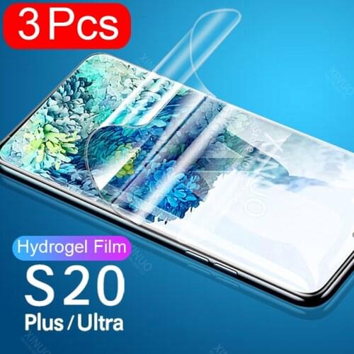 3 Pcs screen protector for Samsung Galaxy S20 Ultra Hydrogel protective film for Samsung S 20 Ultra S20 plus S20Ultra glass film