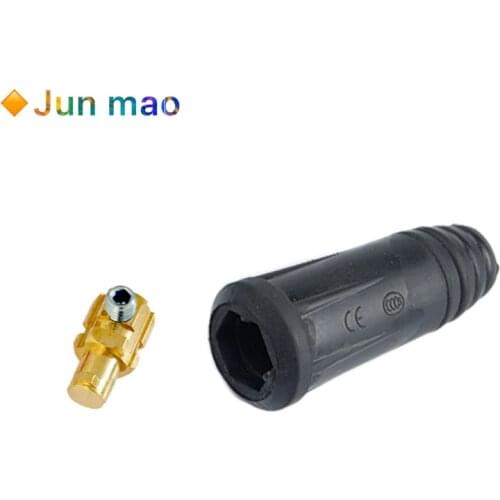 1 Pair 10-25mm European Electric Welding Machine Rapid Connectors Fitting Cable Connector-Plug 200Amp DKJ10-252
