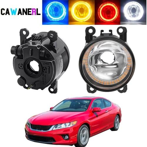 2 X Angel Eye Fog Light Assembly For Honda Accord 2008-2015 Car Front Bumper Halo Ring DRL Fog Daytime Running Lamp 20W 12V