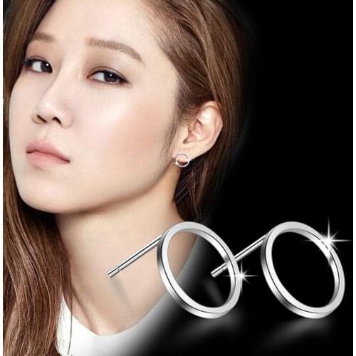 925 Sterling Silver Minimalist Triangle Geometric Stud Earrings For Women 925 Earing Fashion Jewelry Earrings