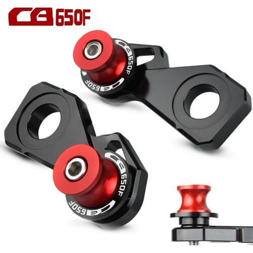 Motorcycle Accessories CNC Aluminum Rear Wheel Axle Stand Pick Up Hook Set For Honda CB650F CB 650F ABS 2015 2016 2017 2018