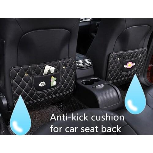 Auto Anti Child Kick Pad Seat Back Cover Protector Anti Dirt Mud Mat Anti-wear Beautiful in the car rear row anti-kick Pad