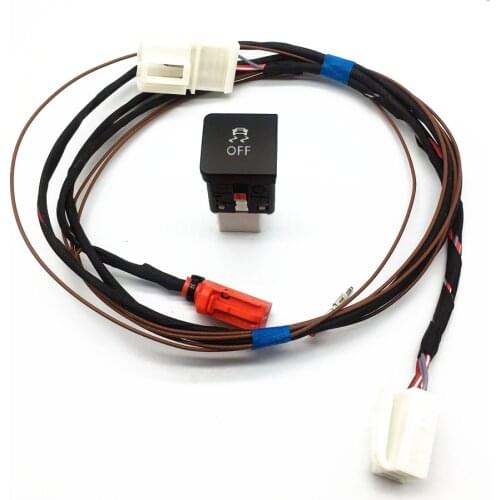 Car Anti Skid&Drive Traction Control ESP OFF ASR Switch Button With Cable Harness Plug 1KD 927 117 For VW Jetta 5 MK5 Golf 6 MK6