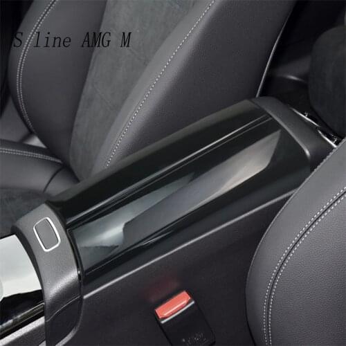 Car styling For Mercedes Benz A Class W177 V177 Center Console Stowing Tidying Armrest box protect stickers covers Accessories
