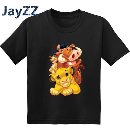 Kids King of Lion Guard Cartoon Print T Shirt Children Funny Clothes Baby Girls & Boys Summer Fashion Cotton T-Shirt,GKT5315