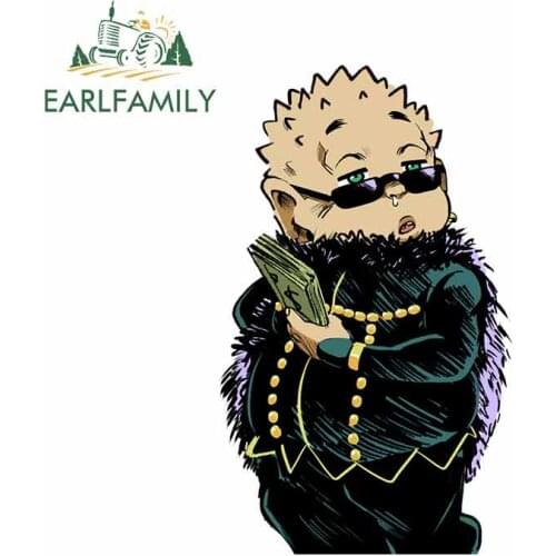 EARLFAMILY 13cm x 8.3cm For Rich Man Funny Car Stickers Car Door Protector Decal Scratch-proof Waterproof Campervan Decor