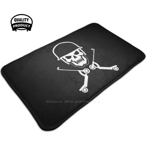 Electric Scooter Skull And Cross Bones Halloween Door Mat Foot Pad Home Rug Scooter E Scooter Electric Scooter Motor Scooter