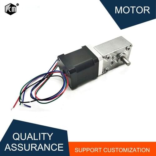 42BY 12V Stepping Geared Motors 24V DC Worm Stepper Gear Motor Self-locking Mini Gearbox Worm Reduction Speed Reducer