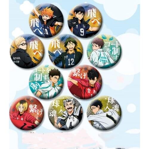Haikyuu!Hinata Shoyo School Volleyball 58mm Badges Brooch Icons On Backpack