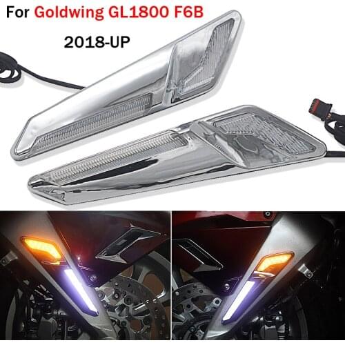 Chrome or Black Motorcycle Front Brake Fork Mounted NAV LED Lights For Honda Gold wing GL1800 GL 1800 F6B 2018-UP 2019 2020