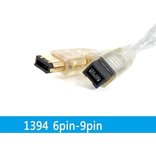 IEEE 1394 Cable 1394b Interface 6p-9p 6 pin to 9 pin 800 to 400 Firewire Cable Acquisition Card Date Cable 1.8m 3m 5m