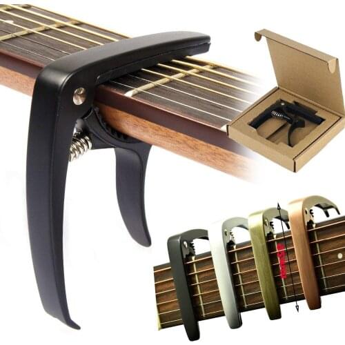 2pcs Premium Guitar Capo Trigger Clamp For Acoustic electric Classical Guitars Banjo with 10 Assorted Picks Set