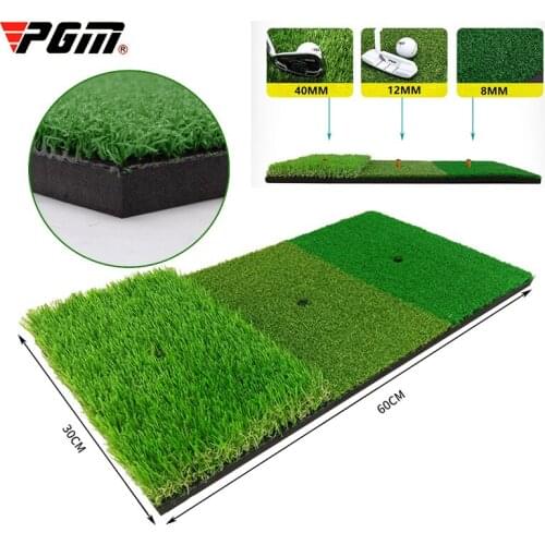 30*60CM Golf Hitting Mat Indoor Outdoor Tri-Turf Golf Mat with Tees Hole Practice Golf Mat Protable Golf Training Aids