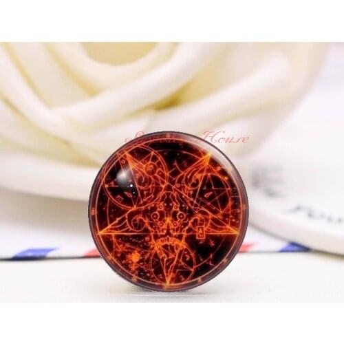 Handmade Round Star photo glass Cabochons, Jewelry Finding Cameo Pendant Settings, (F006-157)