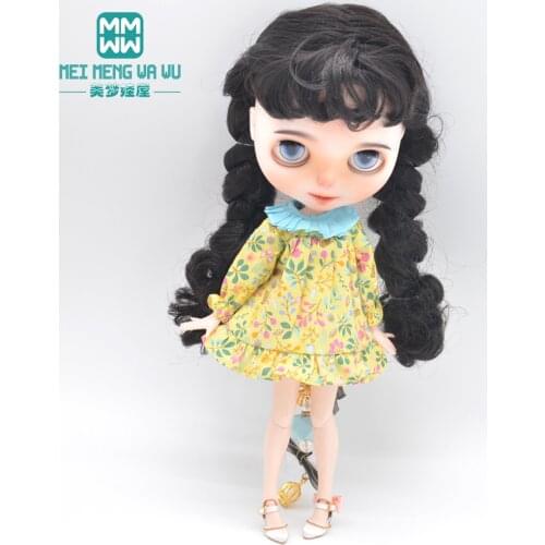 Blyth doll clothes Fashion printed dress, striped dress for 28-30cm Azone 1/6 doll accessories