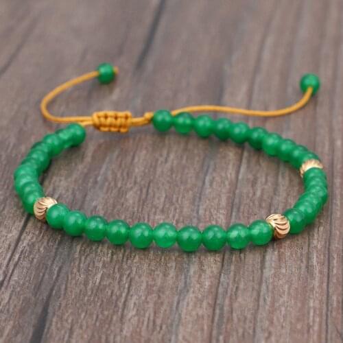 New Natural Stone Bead Bracelet Lovers Couples Yoga Bracelet String Braided Bracelets Jewelry Gift For Women Men