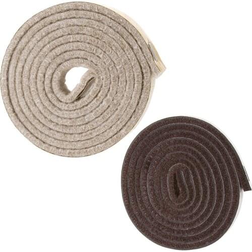 New Self-Stick Heavy Duty Felt Strip Roll for Hard Surfaces (1/2 inch x 60 inch), Brown