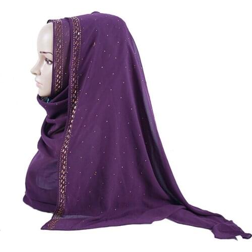 Scarf New Pure Pearl Chiffon Turkish Cover Shawl Hijab Women Headscarf Woman Scarf Solid Color Retro Ethnic Style Accessories