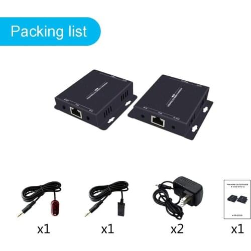 One pair Ultra HD 4K HDMI Extender Over Ethernet Cat5e/6 up to 200ft Supports YUV444 HDMI2.0 EDID IR