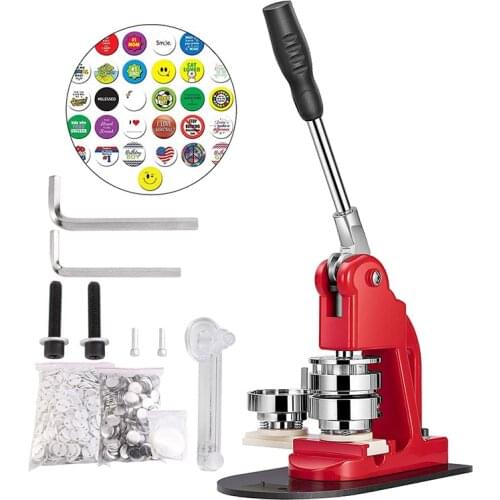 Original Pin Badge Maker Punch Press Machine Button Badge Maker 25MM with 1000pcs Parts and Cutter