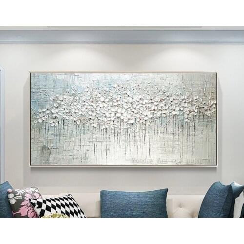 Professional aritist 100% Handpainted Oil Painting on Canvas Handmade modern knife flower oil Painting Wall Art For Living Room