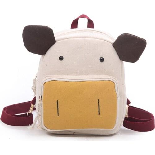 Cute Cattle New Arrival Women Backpack Casual Canvas Female backpacks for teenage girls school bag Small Womens backpack 141
