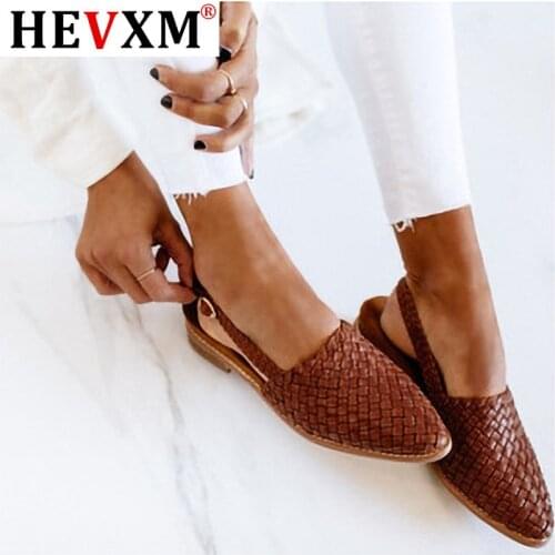 2020 New Fashion Women Summer Sandals High Quality Weave Flat Casual Slipper Leisure Sandal Female Beach Shoes Woman