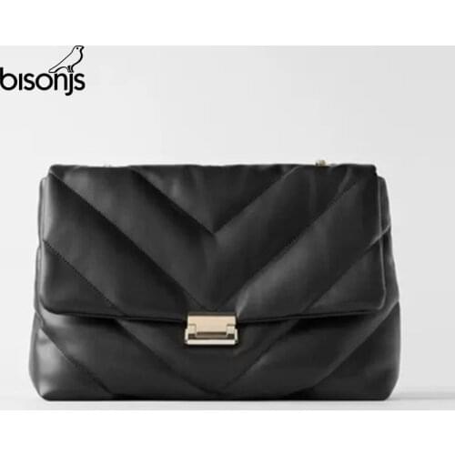 Solid PU Leather Shoulde Bags Women Designer Chains Flap Crossbody Bags Luxury White Messenger Bag for Lady Purses Bolso Mujer