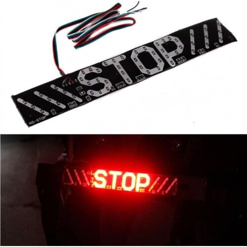 LED Motorcycle Light Flash STOP Moto Indicator Lamp Brake Turn Signal Driving Taillight Universal Warning Day Light