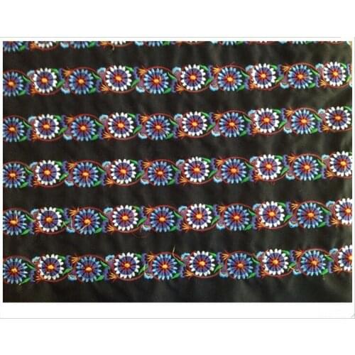 Miao cross stitch crochet cotton fabric lace trim 5.5cm dress collar ribbon tape webbing ethnic tribal nepal thai india boho DIY