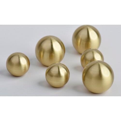 Gold Round Shape Solid Brass Cabinet Knobs And Handles Cupboard Wardrobe Vintage Knobs Drawer Pull Handles