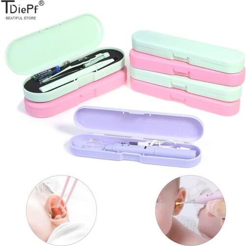 1Set LED FlashLight Earpick Ear Cleaner Endoscope Penlight Spoon Cleaning Ear Curette Light Spoon Baby Ear Wax Removal Tool