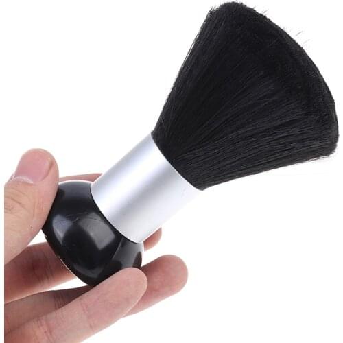 1Pc Soft Black Fiber Neck Face Duster Brushes Stylist Barber Hairbrush Salon Professional Hair Cut Styling Making Tools