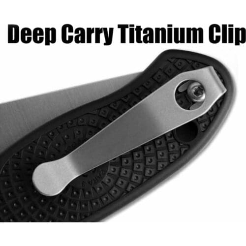 1piece Titanium Pocket Knife Clip Waist Clip for Para 3 Folding Knife Lightweight Pocket Back Clips
