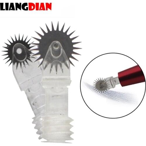 30pcs/lot Disposable Screw Tattoo Roller Gear Needles Blades Cartridges For Easy Microblading Fog Eyebrow Semi Permanent Makeup