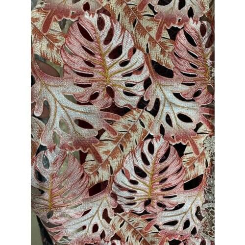 5 yards Guipure Lace Soft embroidery African Cord lace fabric elegant Nigerian Swiss garment clothes evening dress HF250-3