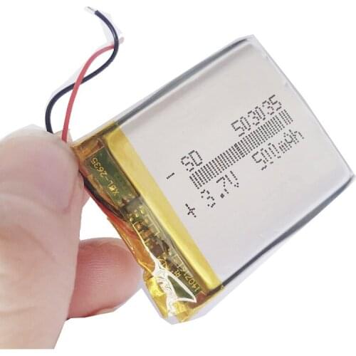 503035 3.7v 500mAh 35mm*30mm*5mm Size Rechargeable Lithium Li-po Li-polymer Li Ion Smart Watch Battery