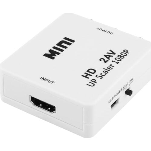 1080P HDMI2AV Adapter HDMI-compatible To AV RCA Converter AV/CVSB L/R Video Converter Box Composite Connector Support NTSC PAL