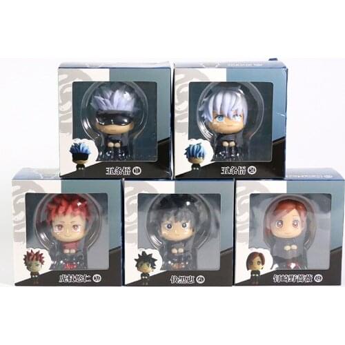 Jujutsu Kaisen Rukappu Gojo Satoru Itadori Yuji Fushiguro Megumi Kugisaki Nobara Cute Anime Figure Gift Home Car Decor Doll