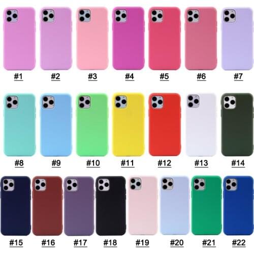 Candy Color 1.5mm Thick Phone Case for iPhone 11 Pro Max iPhone 6 6s 7 8 Plus 11 X XS XR XS MAX 11pro iPhone 2020 SE Matte Cover