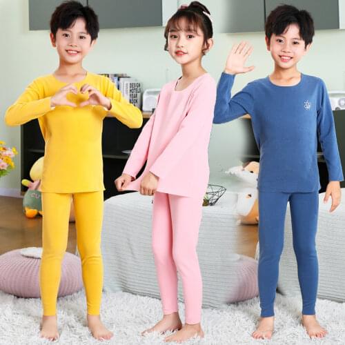 Children Pajamas Baby Clothing Set Kids Thermal Underwear Sleepwear Autumn Winter Boys Girls Cartoon Pyjamas Pijamas Set