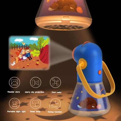 Childrens Multi-function Story Projector Three - In - One Starry Sleeping Light Baby Toy Night Light Toy For Children gift