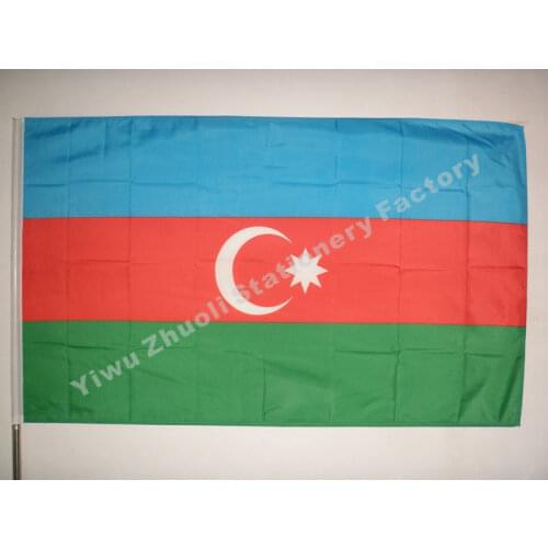 Azerbaijani Flag 150X90cm (3x5FT) 115g 100D Polyester Double Stitched High Quality Free Shipping