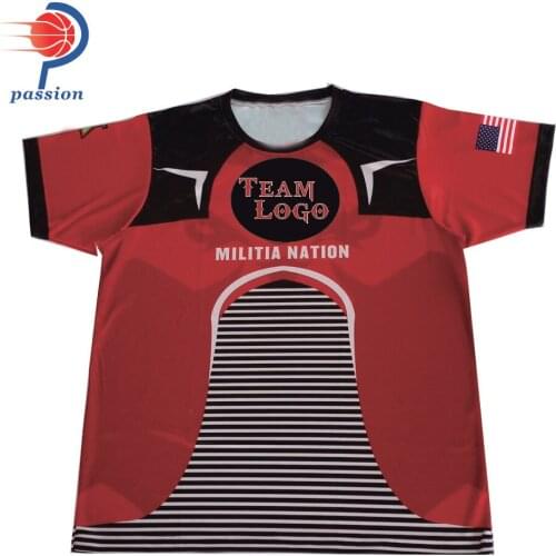 Best Quality Custom Design Red Black Grey White Gaming Jersey For Video Game Teams