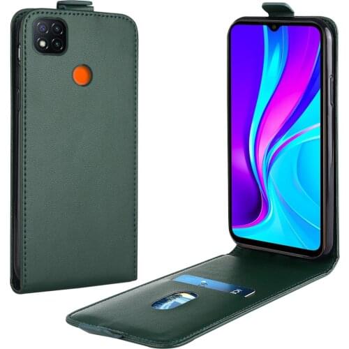 Flip Up and Down Leather Case for Xiaomi Redmi 9C NFC Case M2006C3MNG 6.53'' Vertical Cover for Redmi 9 C NFC Case Phone Bag