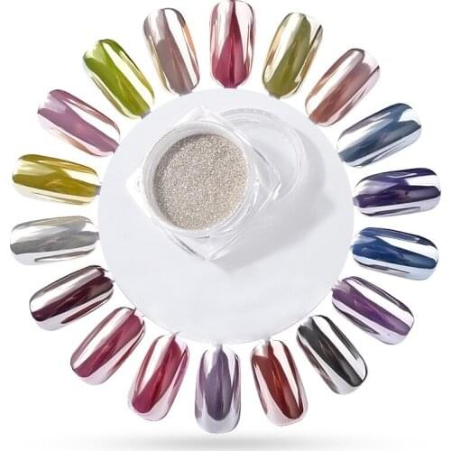 Creative Mirror Nail Glitter Pigment Powder Rose Gold Dust Manicure Nail Art Glitter Chrome Powder Decorations